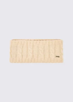 Gleeson Cable knit headband- Chalk