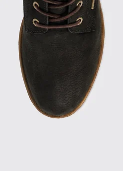 Glengarriff Ladies Fur Lined Laced Ankle Boot - Black