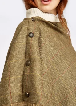 Hazelwood Tweed Poncho - Elm