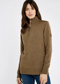 Hession Women's zip neck sweater - Elk
