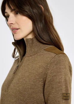 Hession Women's zip neck sweater - Elk