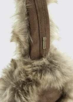 Hillcrest Ladies Faux Fur Ear Muffs - Chinchilla