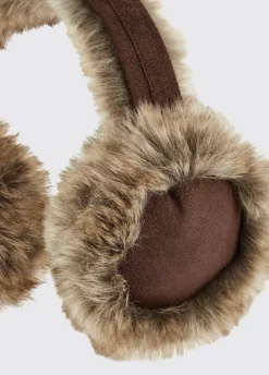 Hillcrest Ladies Faux Fur Ear Muffs - Chinchilla