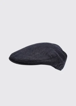 Holly Tweed Flat Cap - Navy