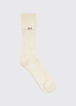 Holycross Ladies Alpaca Socks - Cream
