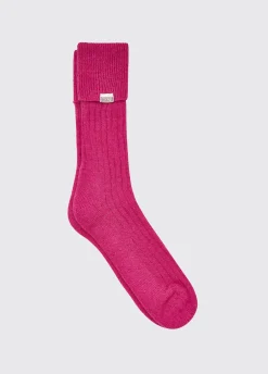 Holycross Ladies Alpaca Socks - Pink
