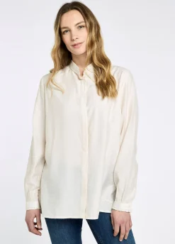 Iris Women's ruffle trim blouse - Ivory