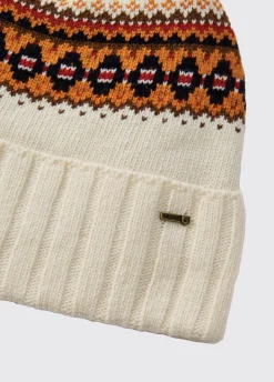 Kilcormac Ladies Knitted Hat - Chalk