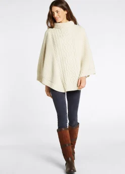 Kilronan Women’s Merino Poncho - Cream