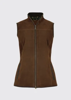 Kingston Leather Gilet - Walnut