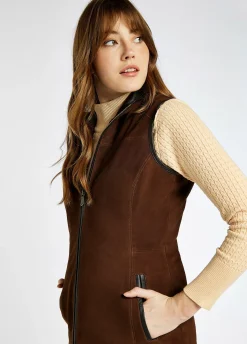 Kingston Leather Gilet - Walnut