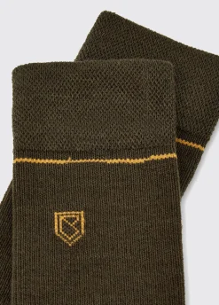 Lambeg Mens Long PrimaLoft® Sock - Olive