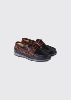 Mariner Moccasin - Navy/Brown