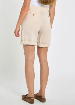 Maryland Women’s Linen Shorts - Oatmeal