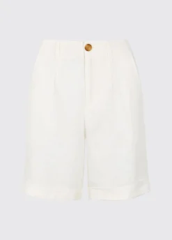 Maryland Women’s Linen Shorts - White