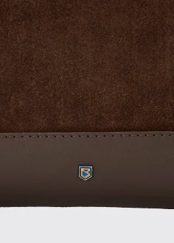 Millymount Ladies Suede Clutch - Cigar