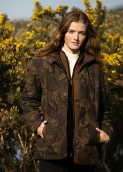 Mountrath LTD Women's Limited edition waxed cotton jacket - Brown Camo