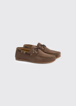 Neptune Ladies Soft Leather Deck Shoe - Cafe