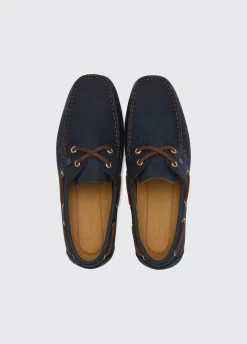Neptune Ladies Soft Leather Deck Shoe - Navy