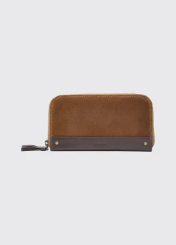 Northbrook Ladies Suede Purse - Camel