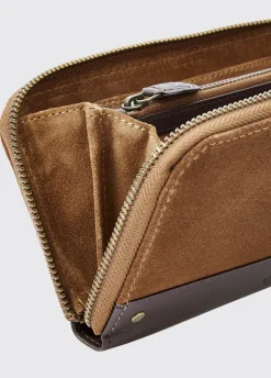 Northbrook Ladies Suede Purse - Camel