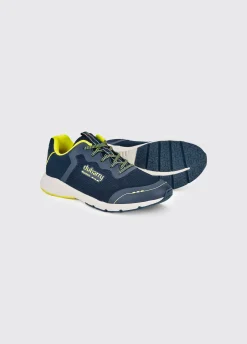 Palermo Ladies Lightweight Sporty Trainer - Navy/Citrus