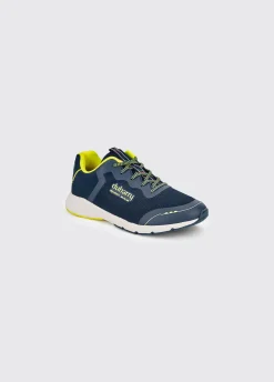 Palermo Ladies Lightweight Sporty Trainer - Navy/Citrus