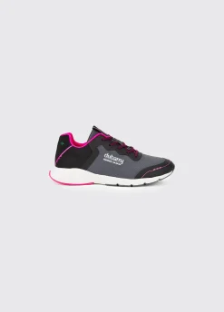 Palermo Ladies Lightweight Sporty Trainer - Steel/Cerise