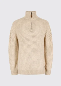 Power Men's Zip neck sweater - Oat