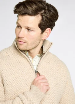 Power Men's Zip neck sweater - Oat