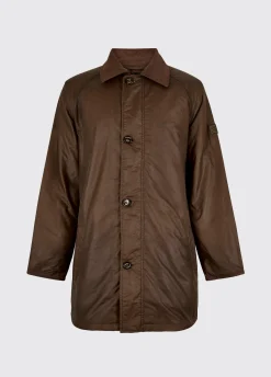 Prospect Men's wax cotton coat - Café