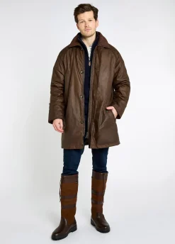 Prospect Men's wax cotton coat - Café