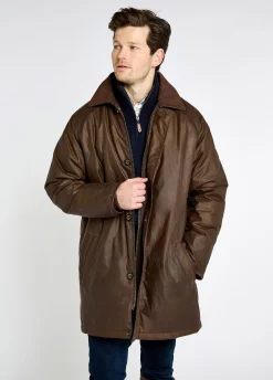Prospect Men's wax cotton coat - Café