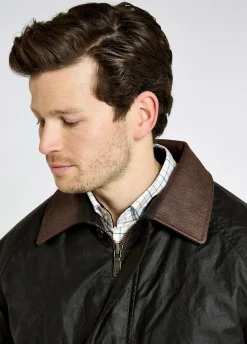 Prospect Men's wax cotton coat - Verdigris