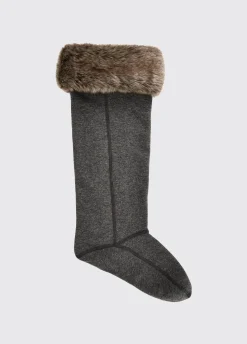 Raftery Ladies Faux Fur Boot Liners - Elk
