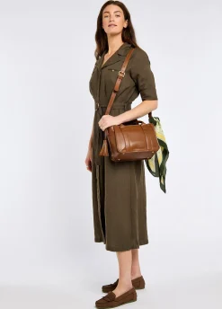 Ramelton Medium Size Leather Handbag - Caramel