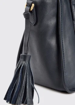 Ramelton Medium Size Leather Handbag - Navy