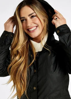Redington Ladies Long Wax Coat - Black