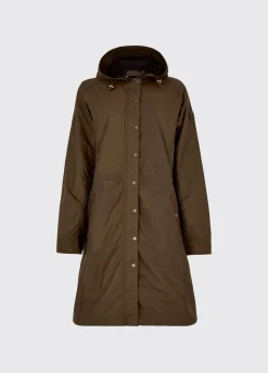 Redington Ladies Long Wax Coat - Ginger