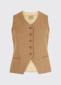 Robinswood Women’s tweed waistcoat - Camel Twill