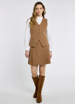 Robinswood Women’s tweed waistcoat - Camel Twill