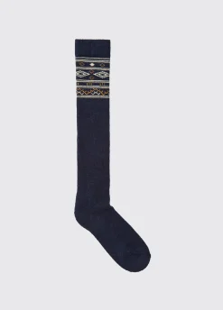 Rolestown Fair Isle Alpaca socks - Navy