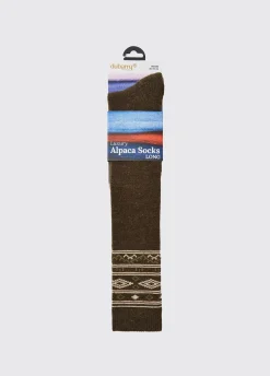 Rolestown Fair Isle Alpaca socks - Olive