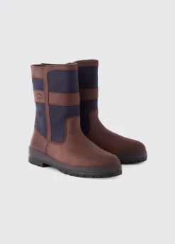 Roscommon Ladies Country Boot - Navy/Brown