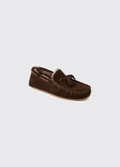 Rosslare Women's Moccasin Slipper - Cigar