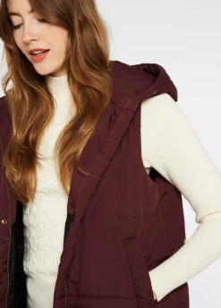 Ryan Women’s Hooded Gilet - Ox Blood