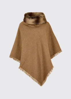 Silverfir Tweed Poncho - Camel Twill