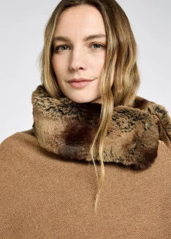 Silverfir Tweed Poncho - Camel Twill