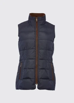 Spiddal Quilted Gilet - Navy Multi