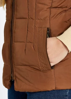 Spiddal Quilted Gilet - Walnut